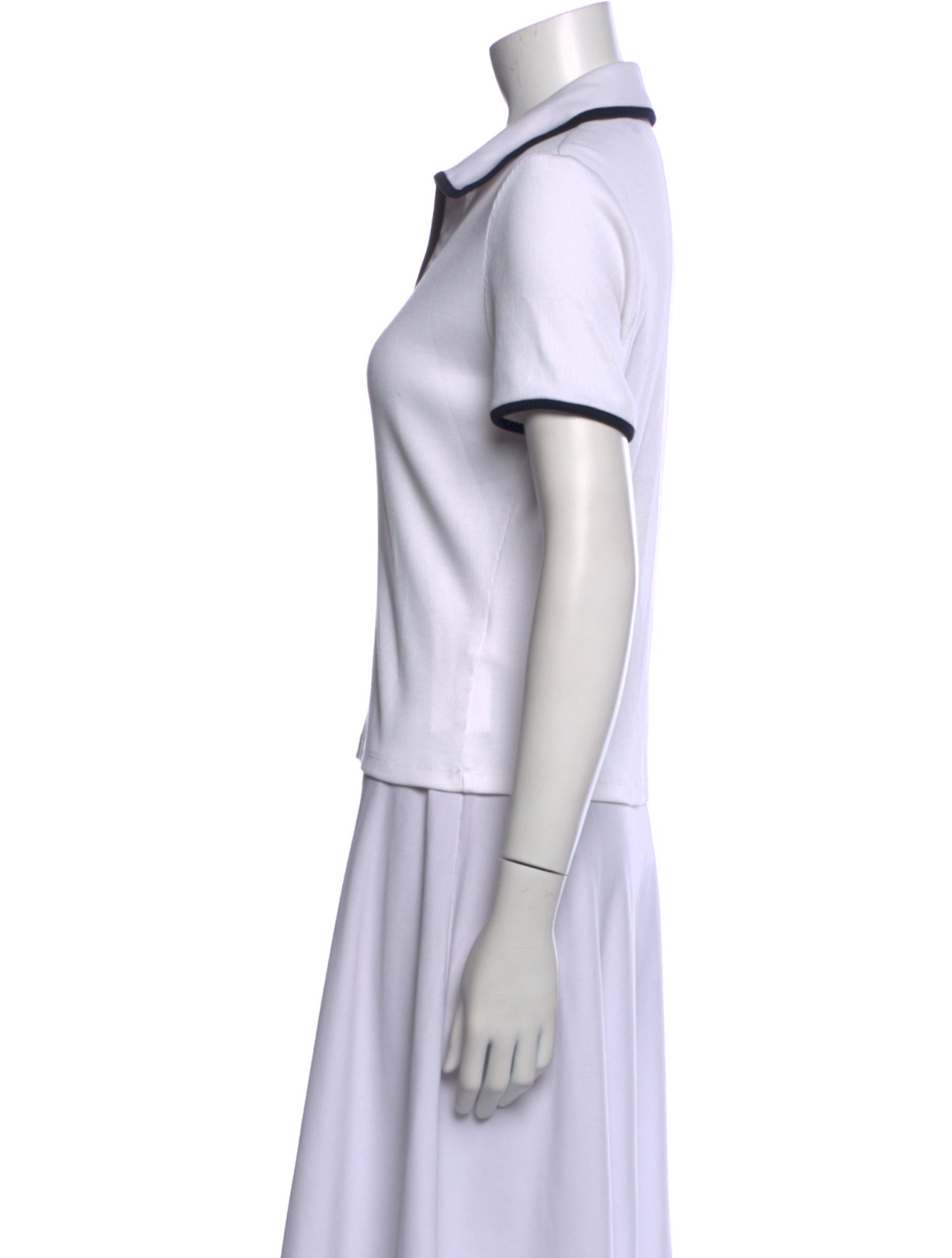 Veronica Beard V-Neck Short Sleeve Polo